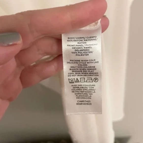 NWT LOFT Rib Trim Mixed Media Shell Top White - Picture 5 of 9